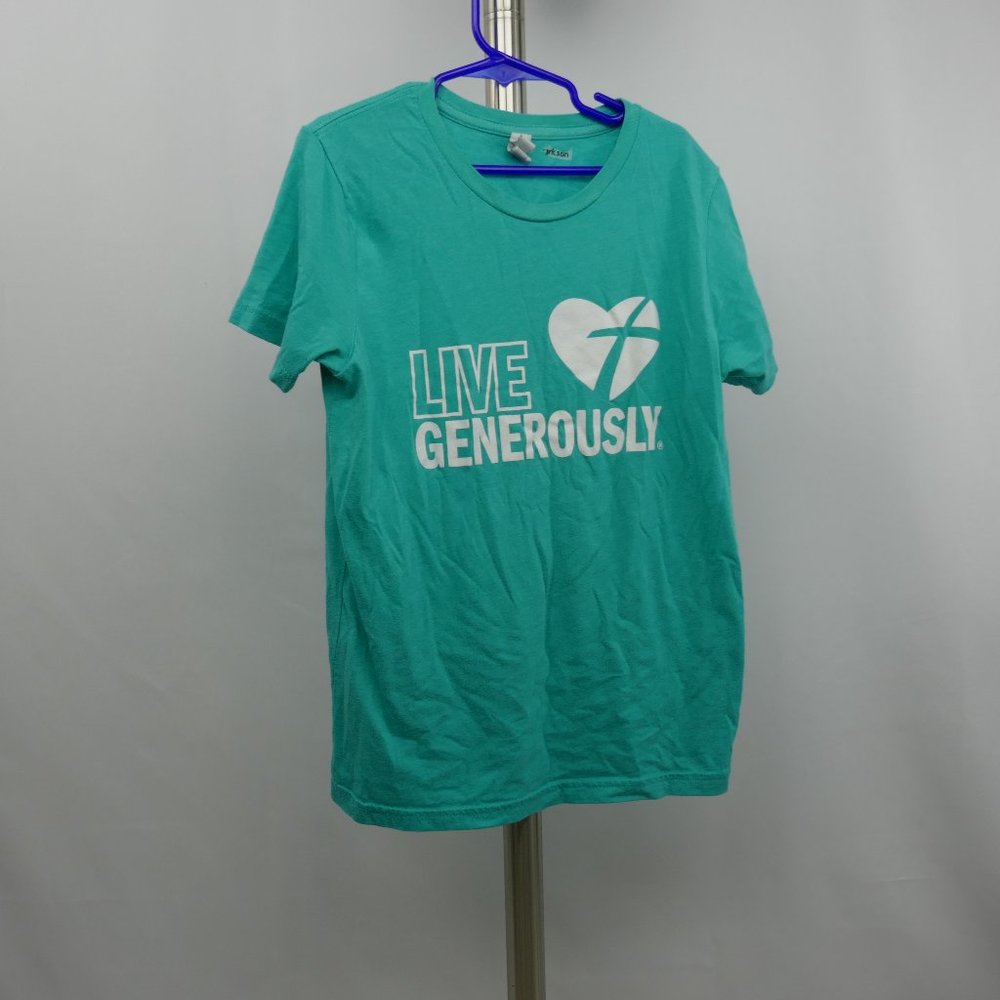 blue graphic tee